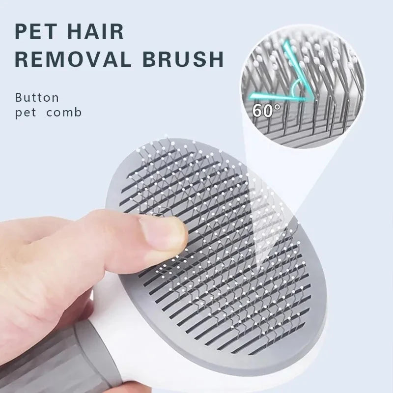 Cepillo para perros, peine para gatos, cepillo autolimpiante para quitar el pelo de mascotas para perros y gatos, herramientas de aseo para mascotas, peine desenredante, accesorios para perros