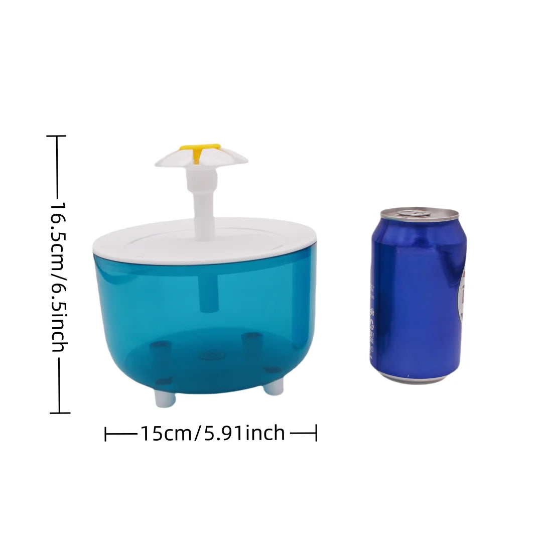 Fuente de Agua para Gatos, Dispensador de Agua Recirculante para Mascotas de 1.2L, Alimentado por USB, Silencioso, con Espuma de Filtro para Gatos y Perros Pequeños