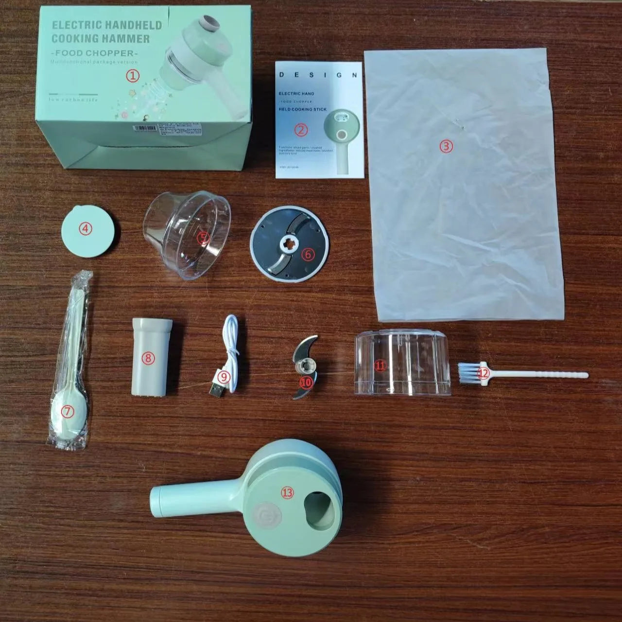Cortador de verduras eléctrico Procesador de alimentos multifunción Picadora de carne y fruta de mano Mini y picadora USB Accesorios de cocina