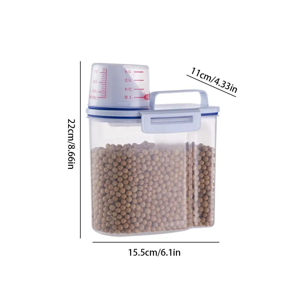 Contenedor premium para alimentos de mascotas con cierre hermético - Duradero, gran capacidad, fácil de limpiar y diseño elegante para perros y gatos
