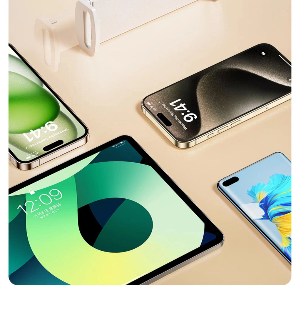 Adjustable Aluminum Tablet & Phone Stand – Foldable Desktop Holder for iPad, Tablets & Smartphones