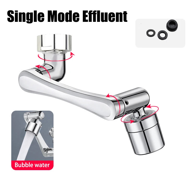Cabezal Rociador de Grifo Extensible Rotatorio 1080° Boquilla de Grifo de Agua Adaptador Extensor de Grifo de Baño Universal Aireador 2 Modos de Pulverización