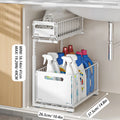 2-Tier Pull-Out Under Sink Organizer with Adjustable Height