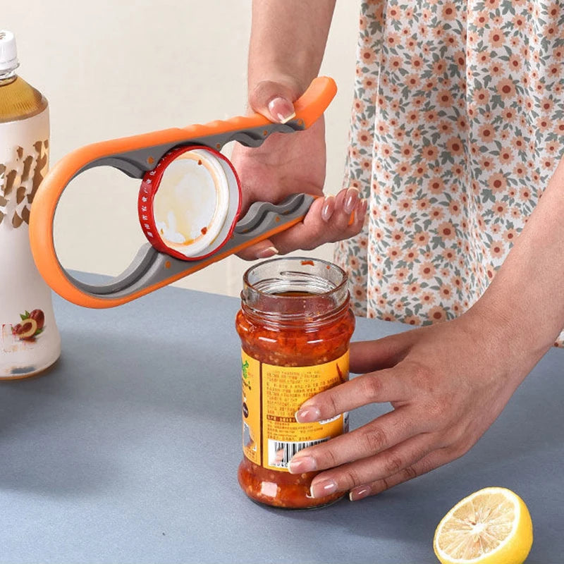 4-in-1 Multifunctional Jar Opener Tool for Jars, Lids, Cans & Bottle Caps