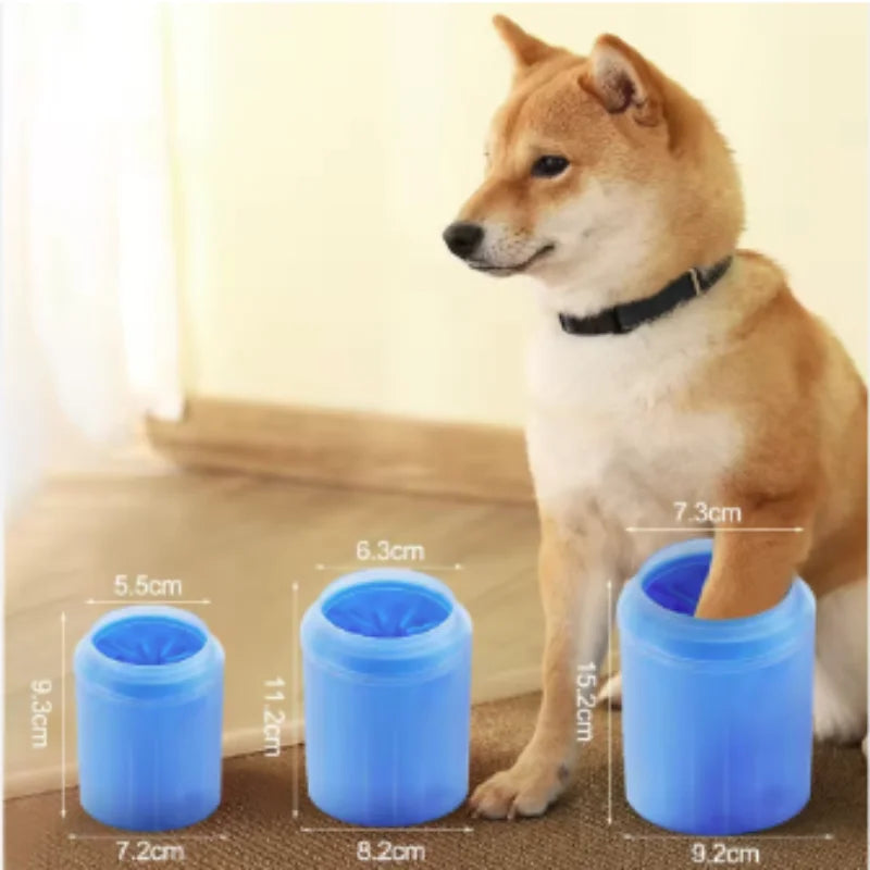 Portable Dog Paw Cleaner – Soft Silicone Foot Washer with Cleaning Brush for Mud, Dirt & Outdoor Paw Care