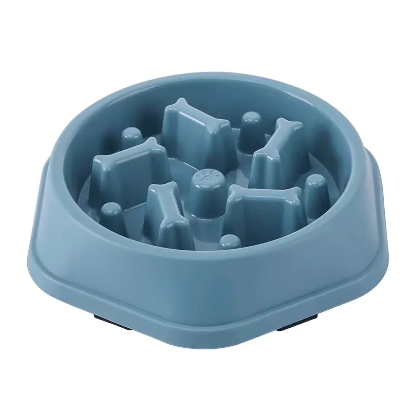 Large Capacity Slow Feeder Pet Bowl – Anti-Choking Puzzle Food Dish for Dogs & Cats with Non-Slip Base