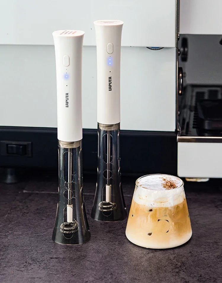 Espumador de Leche Eléctrico Portátil Mini Batidora de Leche de Cocina para Café Máquina de Espuma para Decoración Batidora Licuadora Utensilios para Café