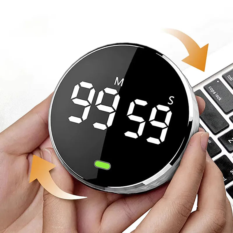 Temporizador de cocina magnético, digital, para ducha, estudio, cronómetro, LED, contador, alarma, recordatorio, manual, electrónico, cuenta regresiva