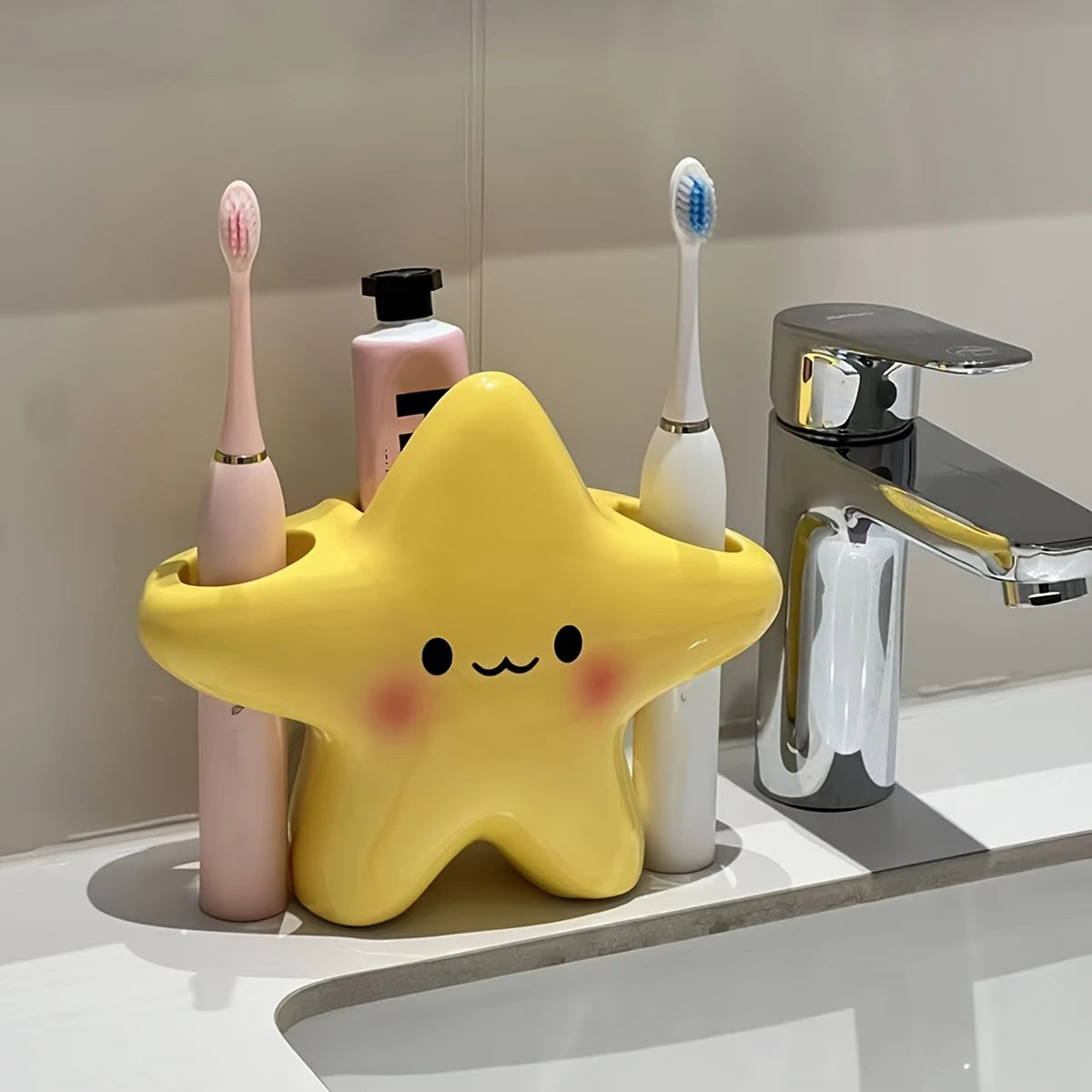 Cute Star Toothbrush Holder & Toothpaste Organizer