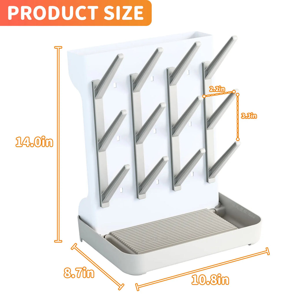 Secador de biberones vertical Escurridor de biberones Rejilla organizadora Ahorra espacio para biberones y vasos