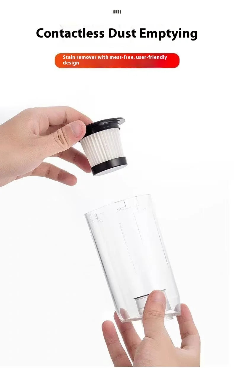 Rechargeable handheld vacuum cleaner for home and car