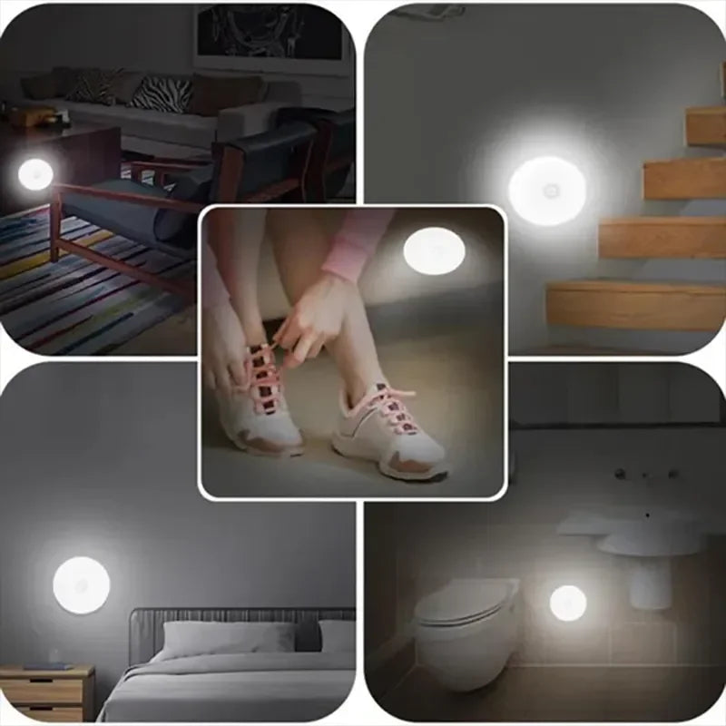 USB Rechargeable Motion Sensor LED Light – Wireless Magnetic Night Light for Closet, Cabinet, Kitchen & Stairs