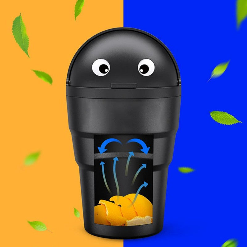 Cubo de basura universal para coche, organizador de almacenamiento de coche con tapa oscilante, mini cubo de basura hermético para vehículo