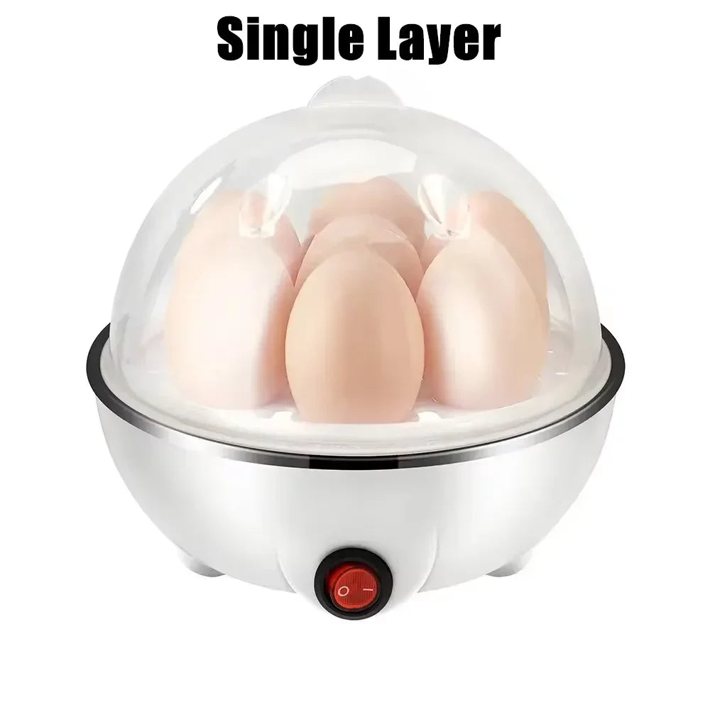 Electric Egg Cooker & Steamer – 7 Egg Capacity Automatic Egg Boiler for Soft, Medium & Hard-Boiled Eggs
