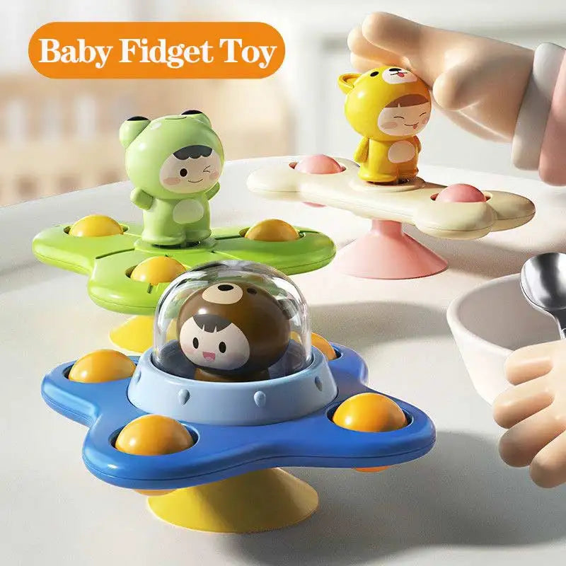 Montessori Suction Cup Spinner Toys – Sensory Spinning Bath & High Chair Toys for Toddlers and Babies Ages 3+