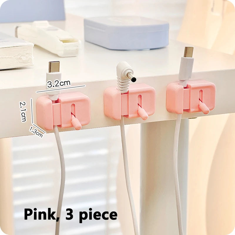 Desk Cable Management Clip – No-Drill Cord Organizer for Charging & Data Cables