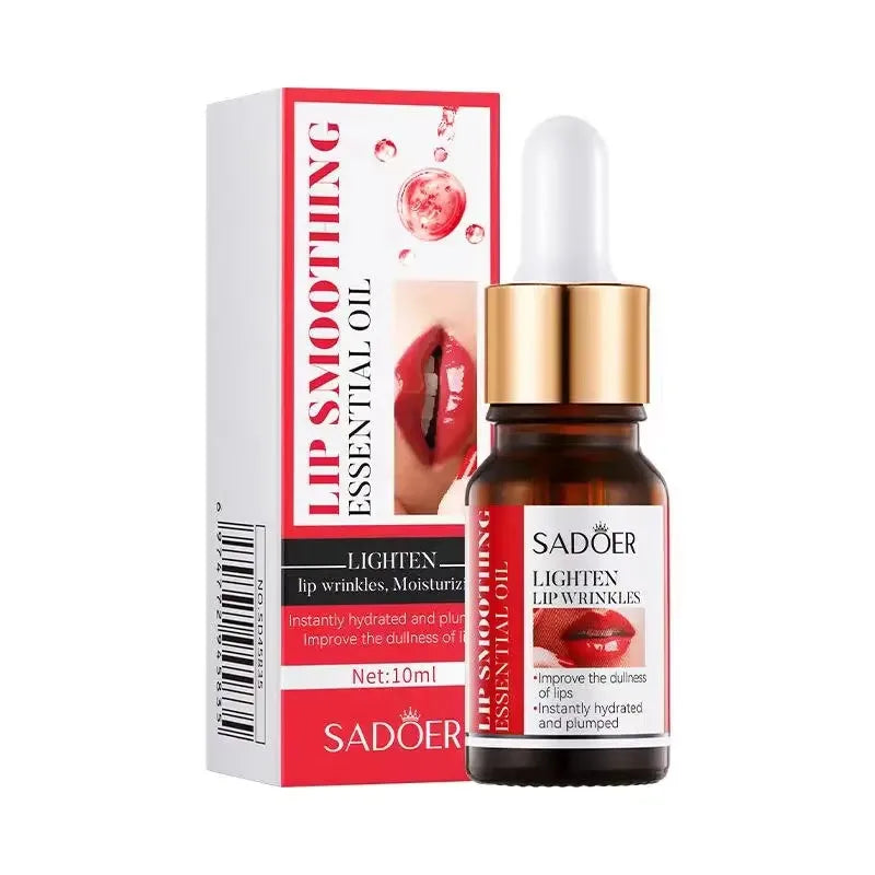 Lip care serum with hyaluronic acid for smooth-looking lips