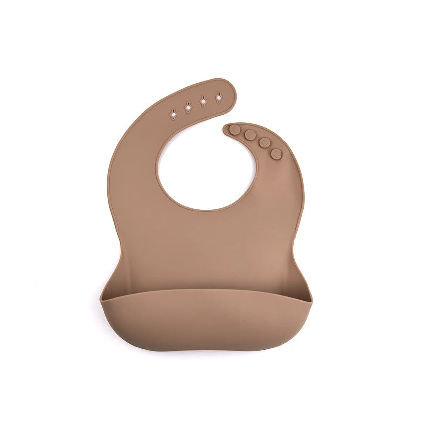 Silicone Baby Bib with Food Catcher – Waterproof Soft Feeding Bib for Infants, Adjustable Easy Clean Baby Bib
