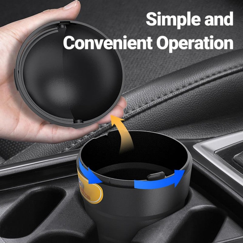Cubo de basura universal para coche, organizador de almacenamiento de coche con tapa oscilante, mini cubo de basura hermético para vehículo