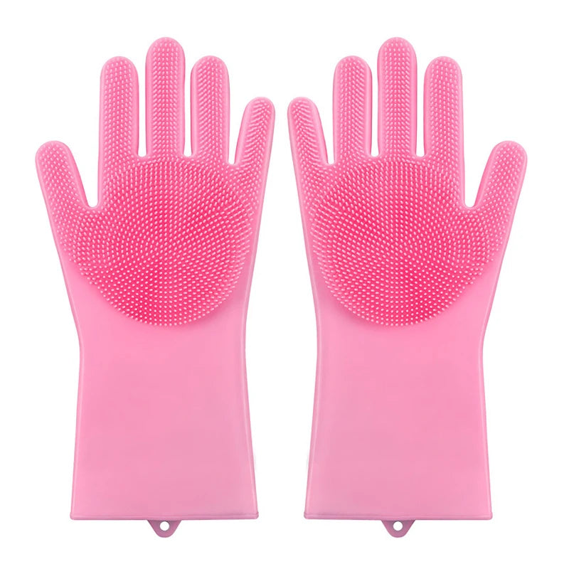 Guantes de Aseo para Mascotas Perro Gato Baño Limpieza Guante Cepillo Champú Limpieza Suave Silicona Removedor de Pelo Guante Protección de la Piel de la Mano