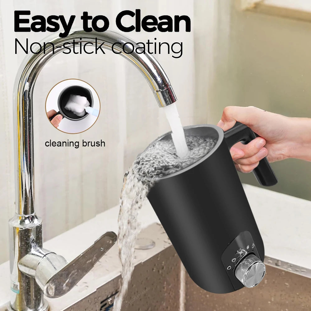 5-in-1 Electric Milk Frother & Milk Warmer for Hot & Cold Foam