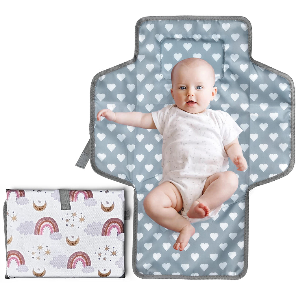 Waterproof Baby Changing Mat – Foldable Portable Diaper Changing Pad with Soft Padding, Reusable Infant Changing Station for Travel & Home