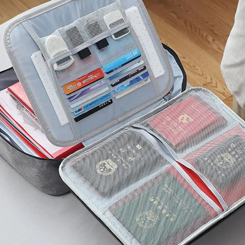 Waterproof Document Organizer – Lockable File Storage Case for Passports, Cards & Certificates