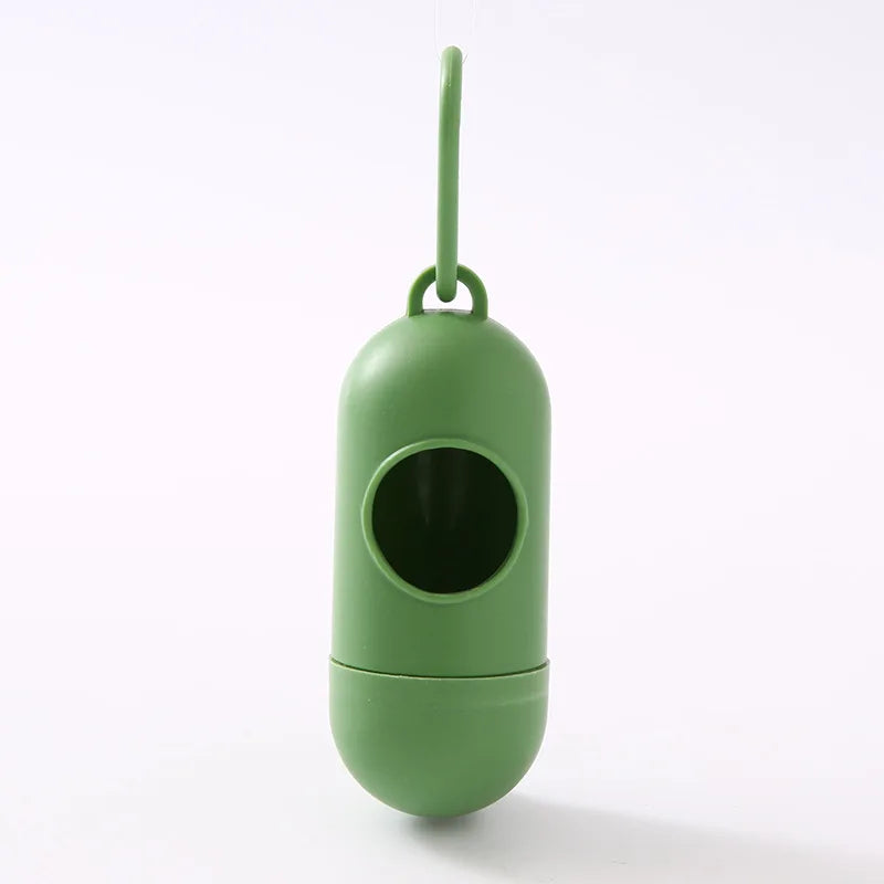 Portable Pet Waste Bag Dispenser – Bullet-Shaped Poop Bag Holder for Dog Walking & Outdoor Cleanup