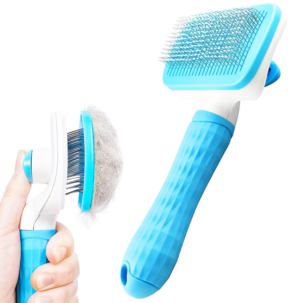 Cepillo para quitar el pelo de mascotas autolimpiable, peine quitapelos de gato, cepillo para perros y gatos, herramientas de aseo, peines, accesorios para perros