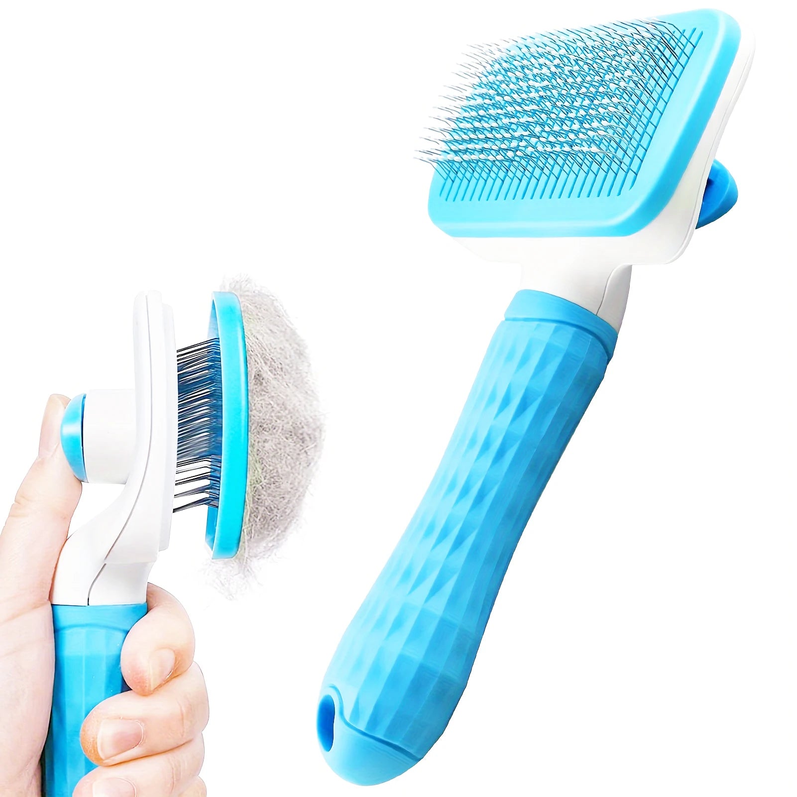 Cepillo para quitar el pelo de mascotas autolimpiable, peine quitapelos de gato, cepillo para perros y gatos, herramientas de aseo, peines, accesorios para perros