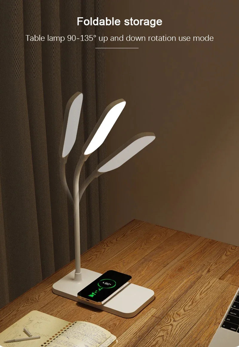 LED Desk Lamp with Wireless Charger & USB Charging Port – Touch Control