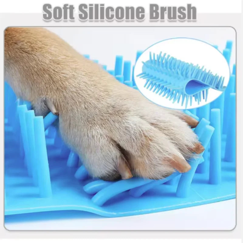 Portable Dog Paw Cleaner – Soft Silicone Foot Washer with Cleaning Brush for Mud, Dirt & Outdoor Paw Care