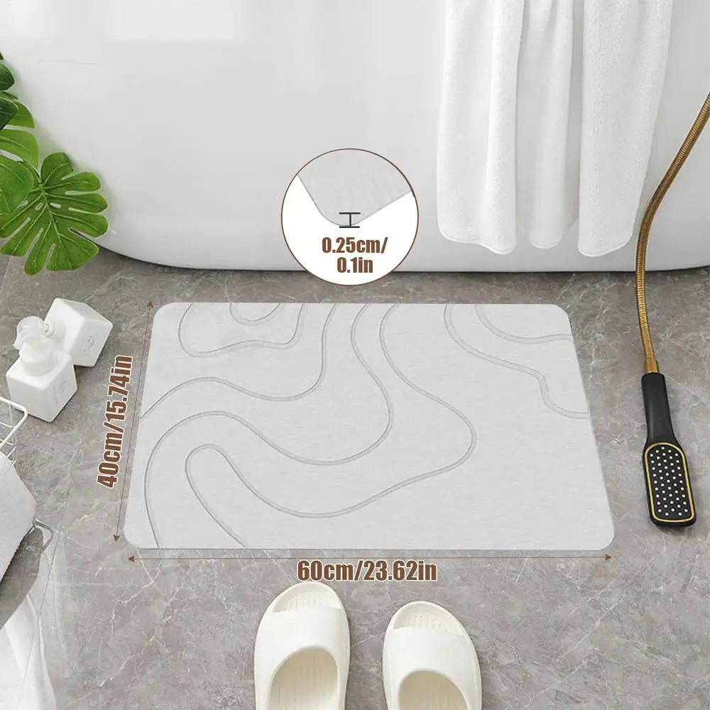 Alfombra de baño antideslizante con fuertes ventosas para ducha, bañera, suelo, suave, cómoda, de secado rápido