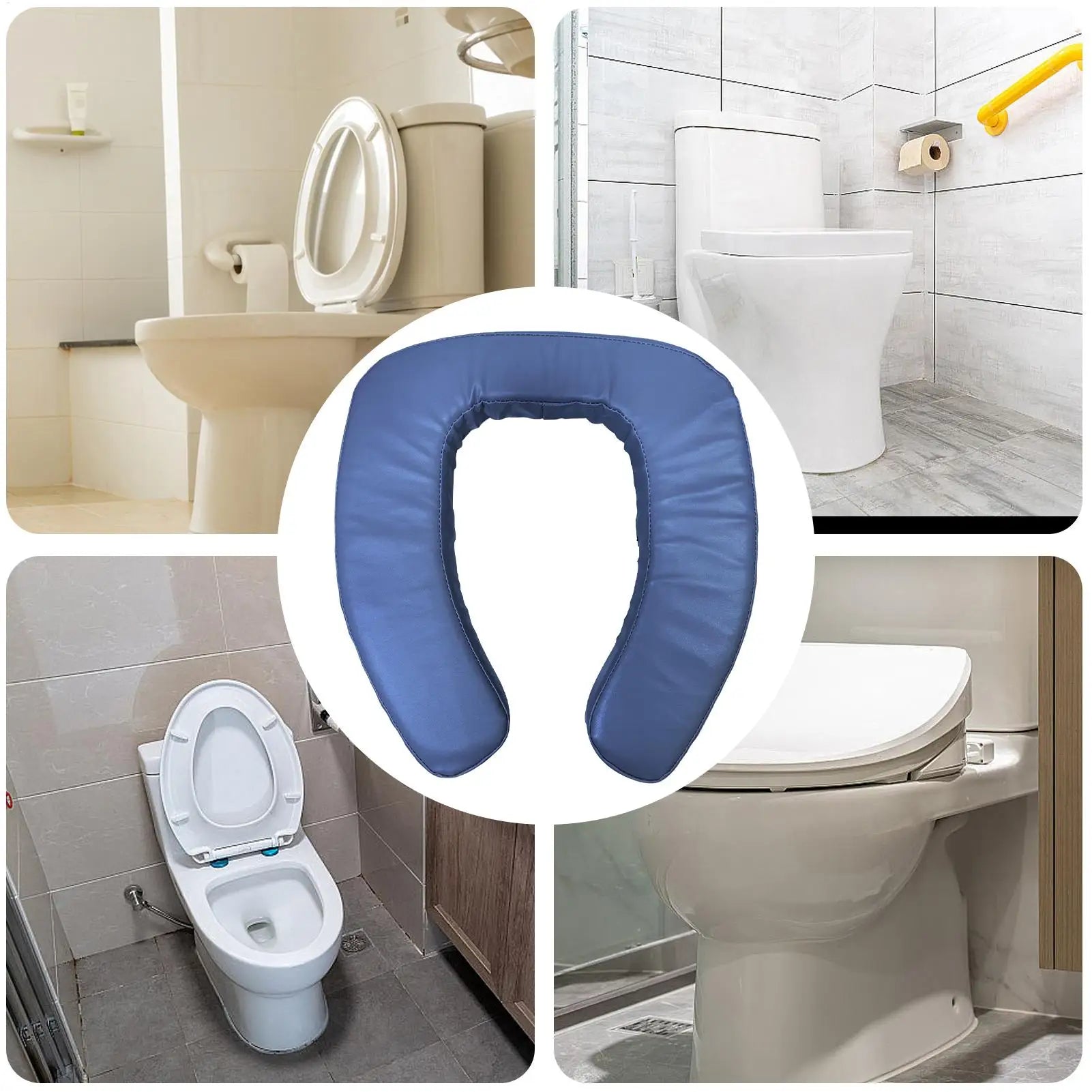 Elevadores de inodoro para personas mayores, asiento acolchado portátil, antideslizante e impermeable, elevador de inodoro asistencial para ancianos, personas con discapacidad, embarazadas, hogar y viajes