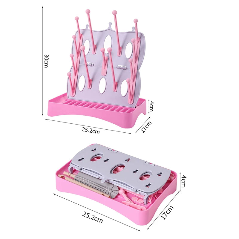 Escurridor de biberones, escurridor de secado conveniente, estante de almacenamiento, dispositivo de escurrido colgante, soporte para secar vasos de bebé