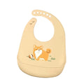 Children Silicone Baby Bib with Large Food Catcher – Waterproof Soft Feeding Bib with Cute Prints for Toddlers 1-3 Years