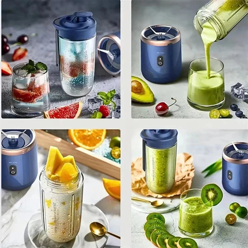 Portable 6-Blade USB Rechargeable Blender for Smoothies, Juices & Baby Food