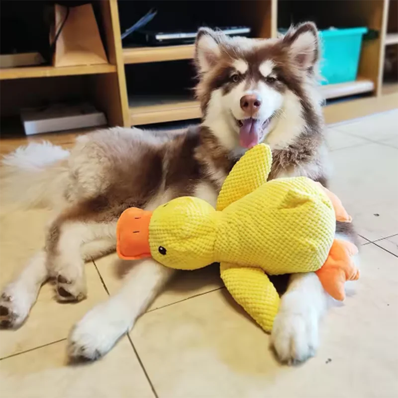 Duck Plush Dog Toy – Soft Squeaky Chew Toy for Dogs & Puppies