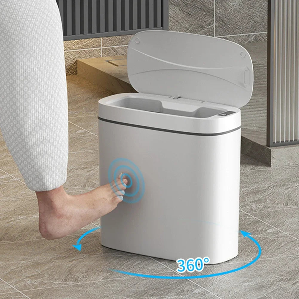 14L Smart Sensor Trash Can with Lid | Touchless Automatic Waste Bin for Kitchen & Bathroom