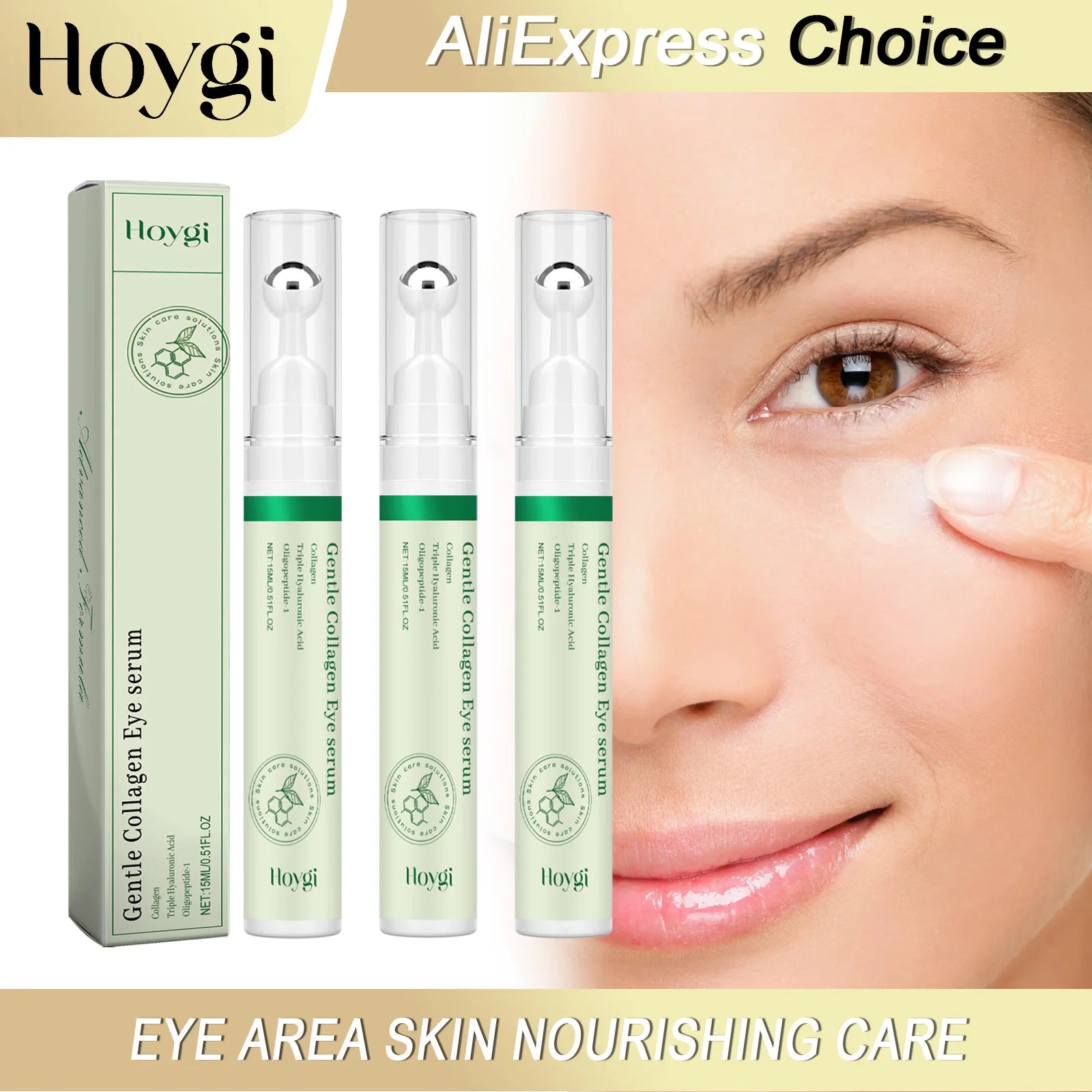 Collagen Eye Serum Roller – Anti-Puffiness, Dark Circles & Fine Lines