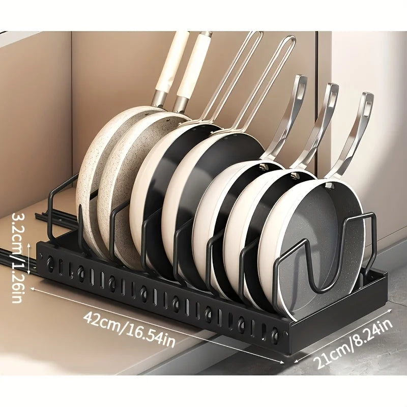 Pull-Out Pots & Pans Organizer for Kitchen Cabinets