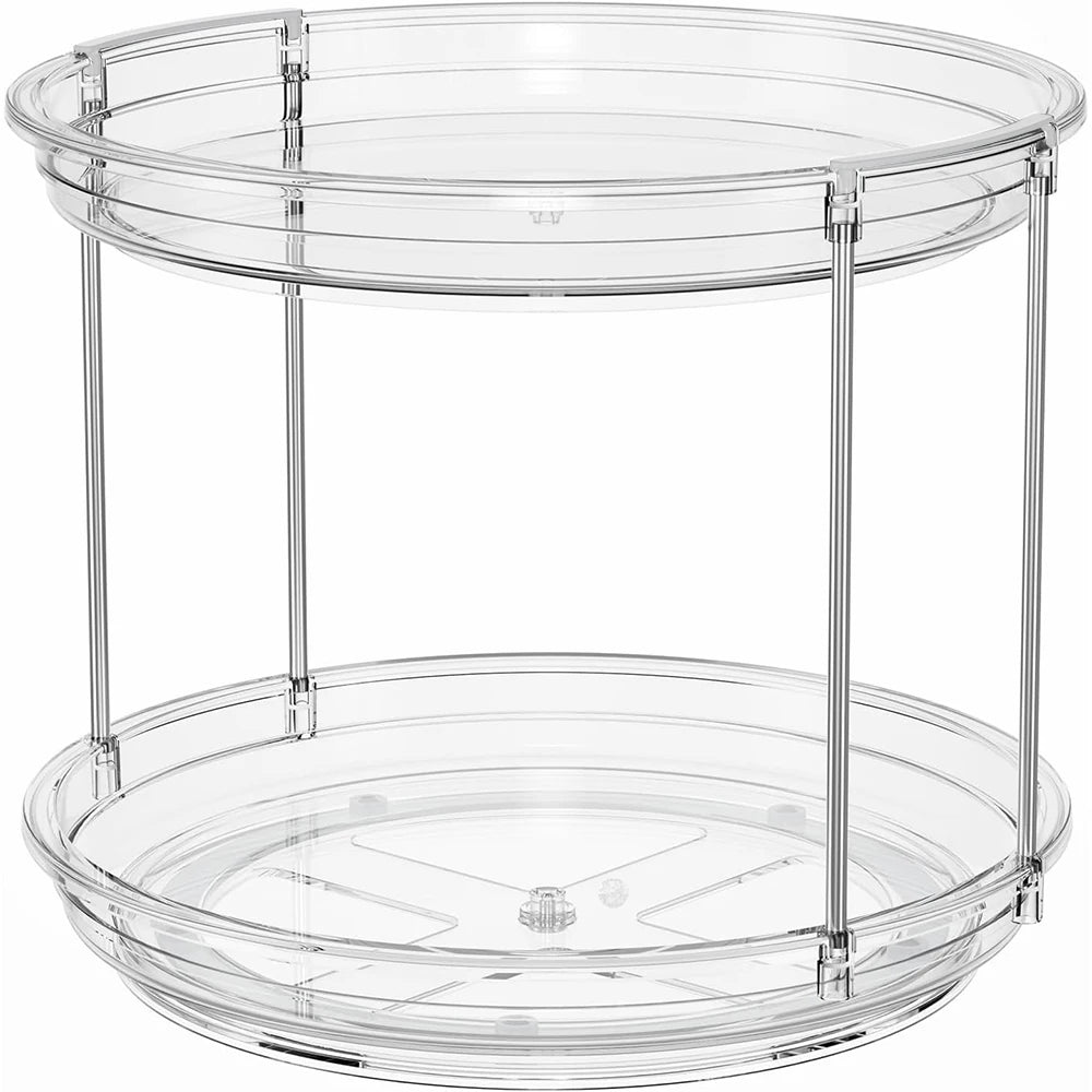 2-Tier 360° Rotating Lazy Susan Organizer for Kitchen, Pantry & Bathroom