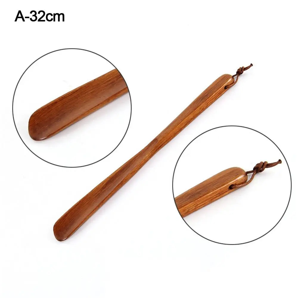 Calzador profesional de mango extralargo, de madera, fácil de usar, para personas mayores, herramienta para ponerse los zapatos.