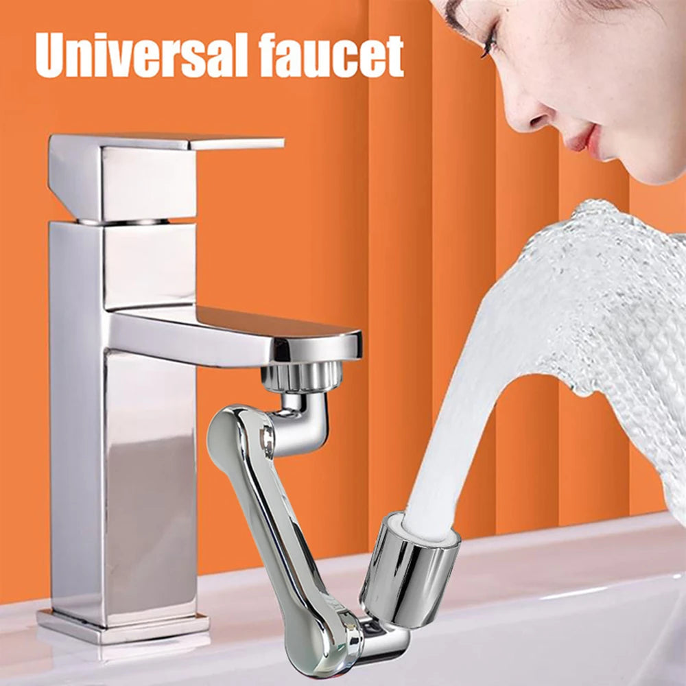 Extensor de Grifo Brazo Robótico ABS Modo Dual Simple Boquilla Giratoria Universal de 1080° para Lavabo de Baño