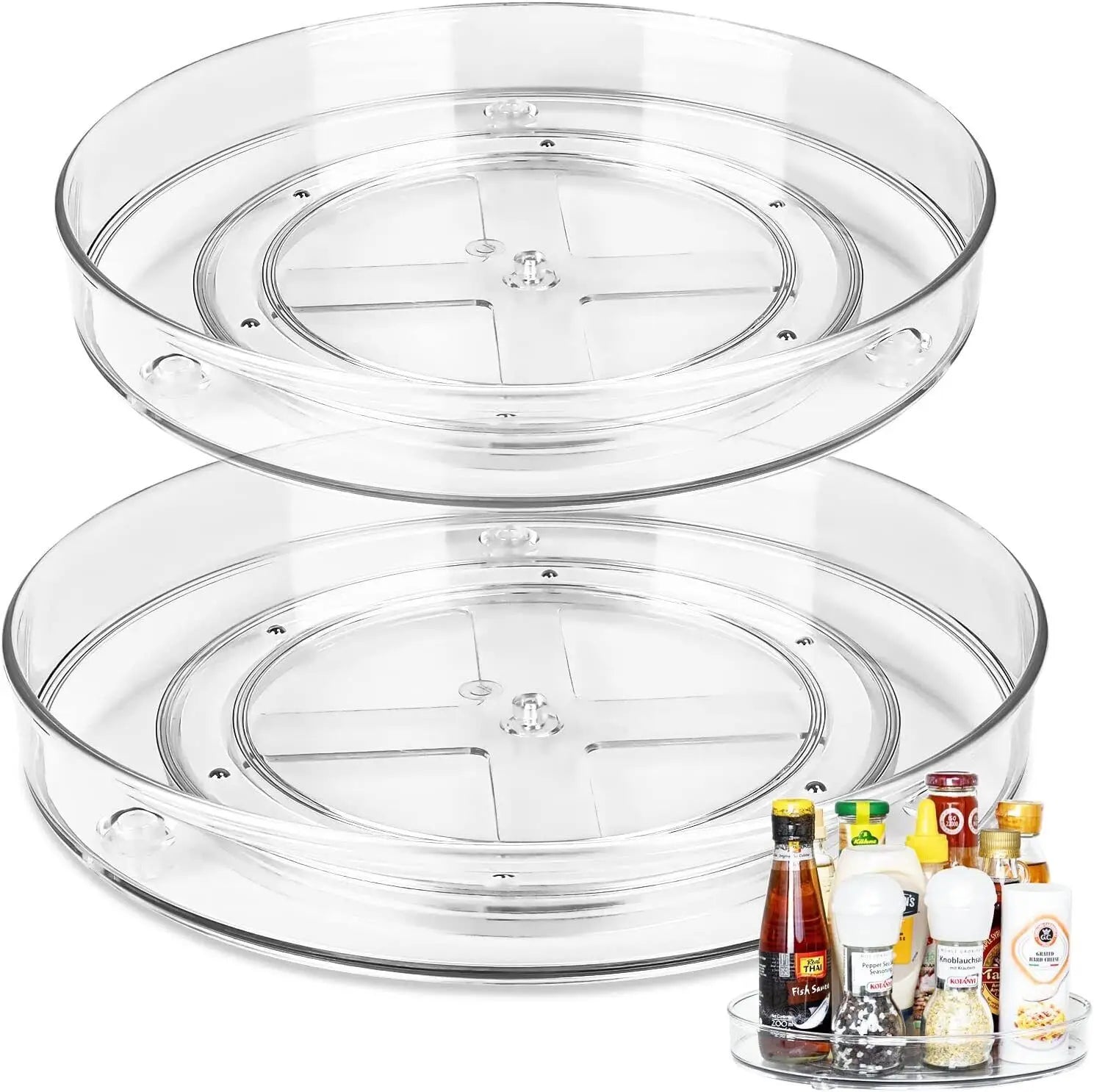 360° Rotating Lazy Susan Organizer for Refrigerator, Pantry & Kitchen Cabinets