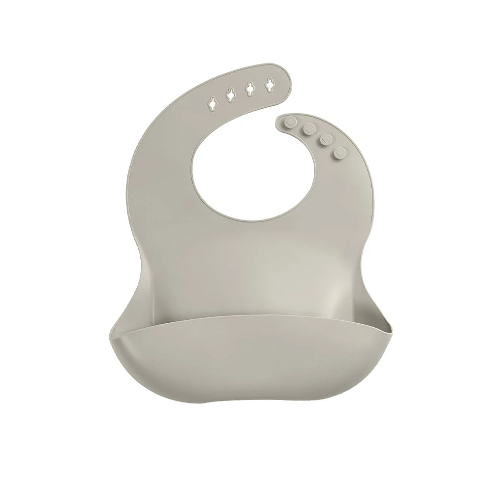 Waterproof Silicone Baby Bib with Food Catcher – Adjustable Cartoon Feeding Apron, Soft Reusable Infant Bib for Newborns & Toddlers