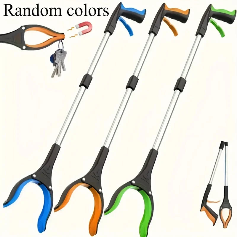 Foldable Reacher Grabber Tool – 360° Rotating Jaw with Magnetic Tip, Lightweight Pick-Up Tool for Seniors, Home & Outdoor Use