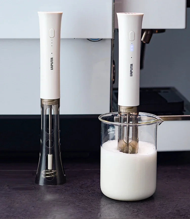 Espumador de Leche Eléctrico Portátil Mini Batidora de Leche de Cocina para Café Máquina de Espuma para Decoración Batidora Licuadora Utensilios para Café
