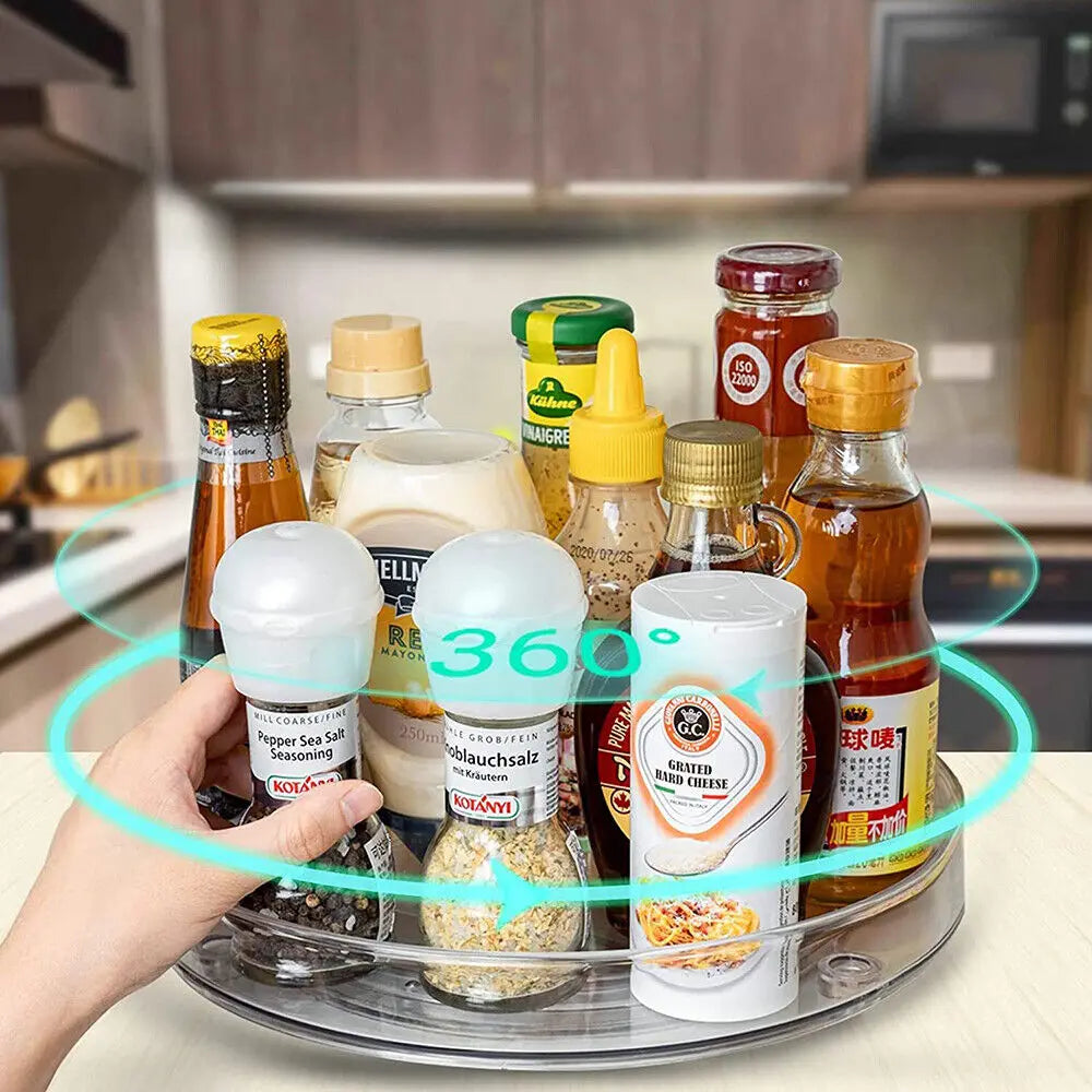 360° Rotating Lazy Susan Organizer for Refrigerator, Pantry & Kitchen Cabinets
