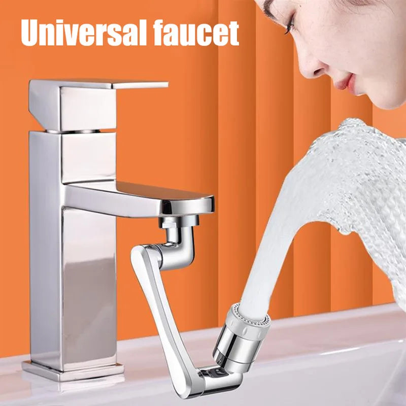 Extensor de grifo de acero inoxidable giratorio 1080°, boquilla pulverizadora para grifo, aireador mezclador de baño universal, 2 modos de pulverización